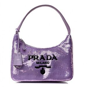 Prada Lavender Sequin Shoulder Bag